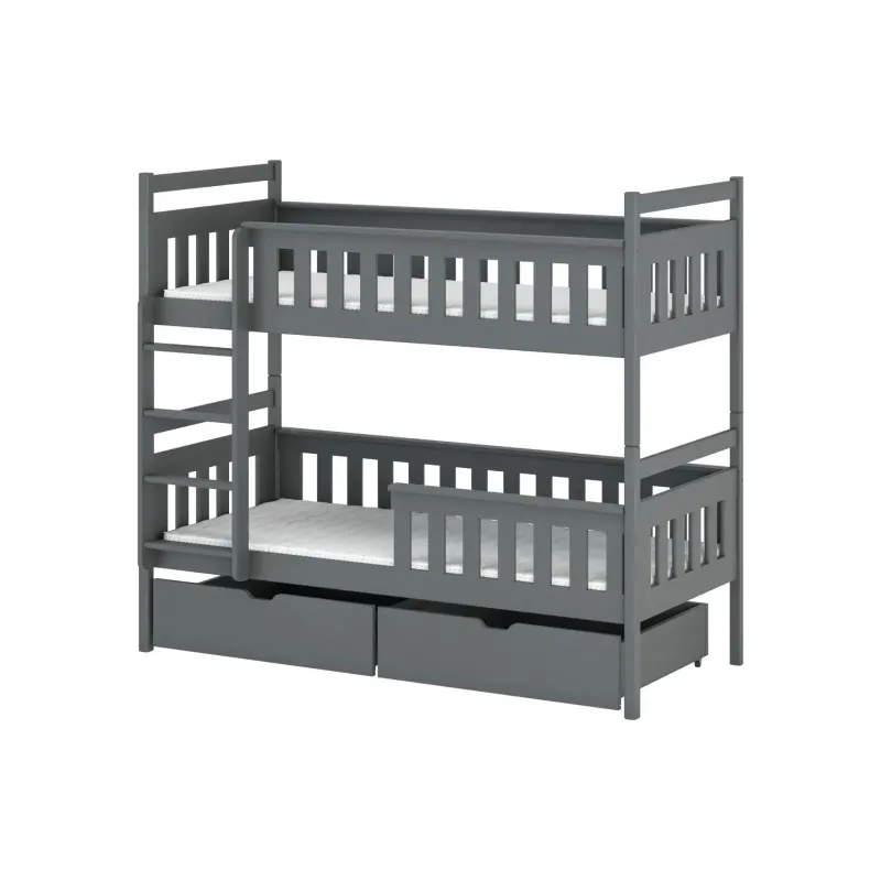 TEZO 90x190 graphite bunk bed Lano Furniture