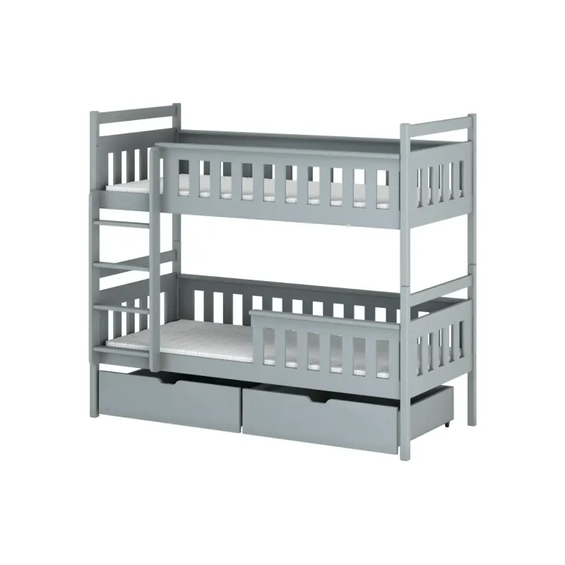 TEZO 80x160 grey bunk bed Lano Furniture