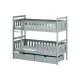 TEZO 90x200 grey bunk bed Lano Furniture