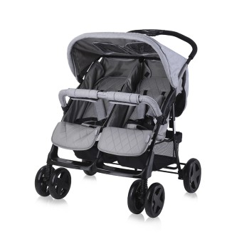BABY STROLLER TWIN COOL GREY+BAG