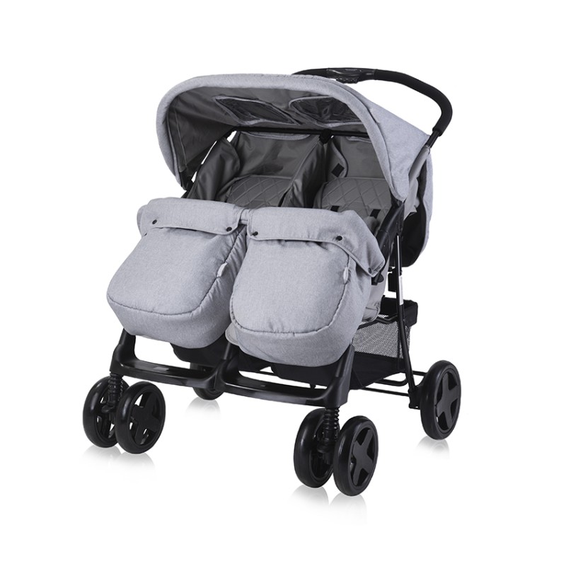 BABY STROLLER TWIN COOL GREY+BAG