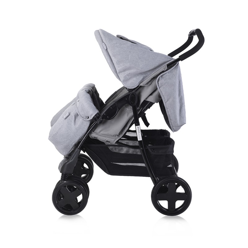 BABY STROLLER TWIN COOL GREY+BAG
