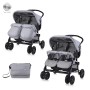BABY STROLLER TWIN COOL GREY+BAG