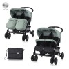 BABY STROLLER TWIN GREEN BAY+BAG