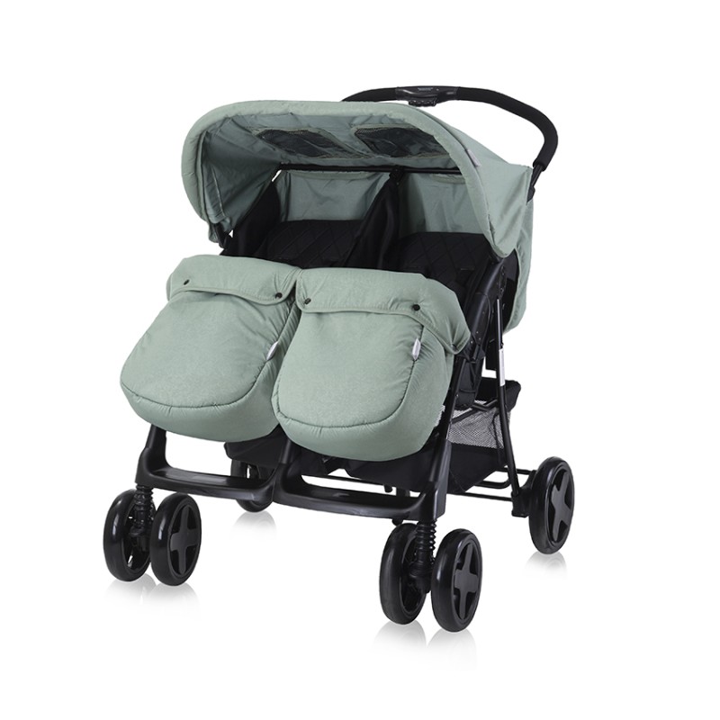 BABY STROLLER TWIN GREEN BAY+BAG
