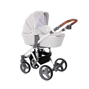 BABY STROLLER RIMINI + MAMA BAG GREY & BLACK DOTS