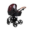 BABY STROLLER RIMINI + MAMA BAG RUBY RED & BLACK