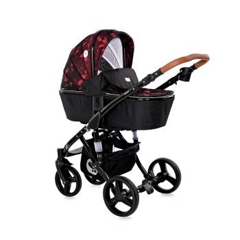 BABY STROLLER RIMINI + MAMA BAG RUBY RED & BLACK
