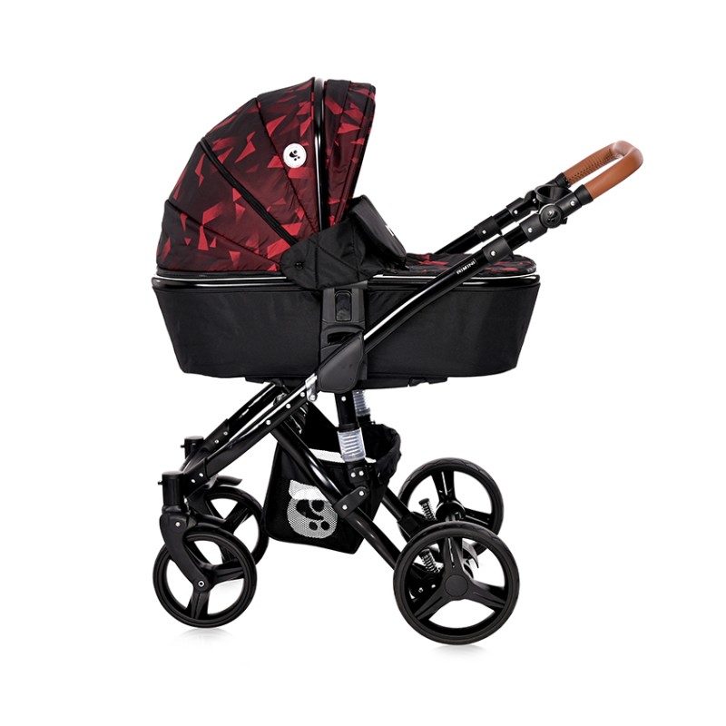 BABY STROLLER RIMINI + MAMA BAG RUBY RED & BLACK