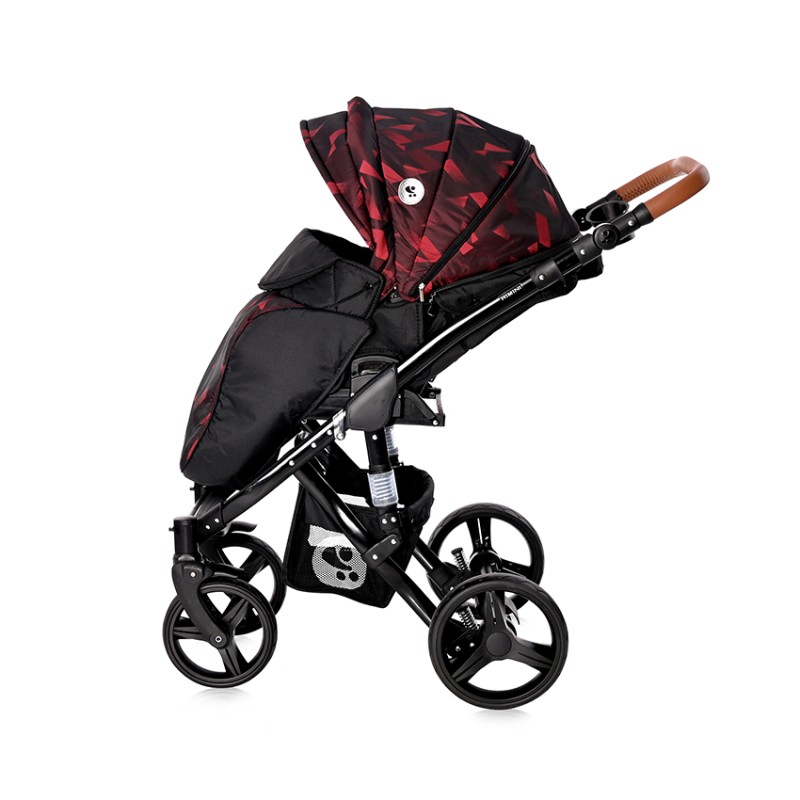 BABY STROLLER RIMINI + MAMA BAG RUBY RED & BLACK