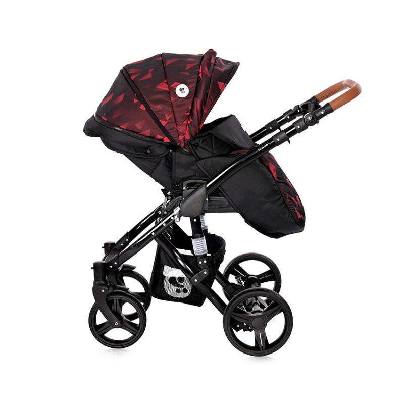 BABY STROLLER RIMINI + MAMA BAG RUBY RED & BLACK
