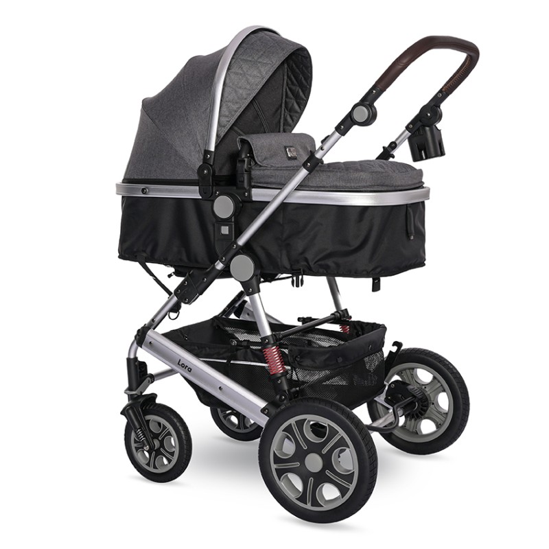 BABY STROLLER LORA STEEL GREY + MAMA BAG