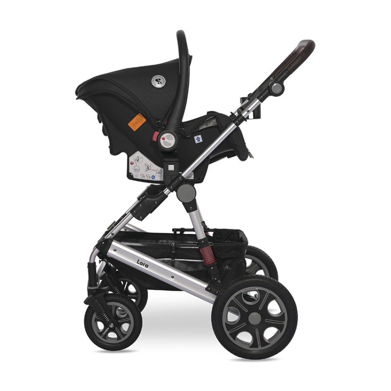 BABY STROLLER LORA STEEL GREY + MAMA BAG