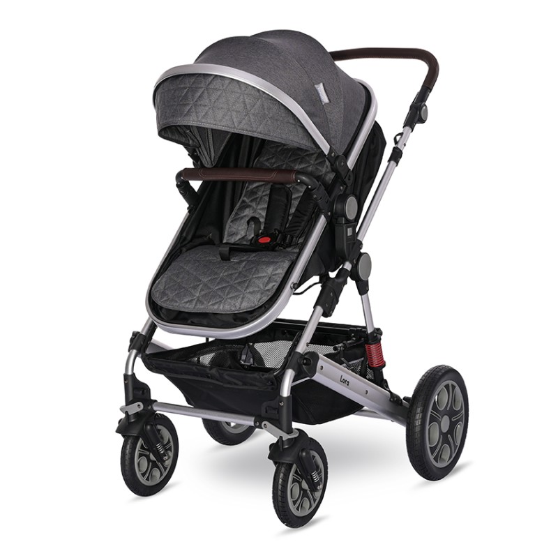 BABY STROLLER LORA STEEL GREY + MAMA BAG