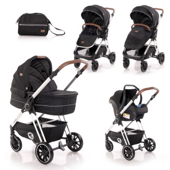 BABY STROLLER ANGEL BLACK 3 IN 1