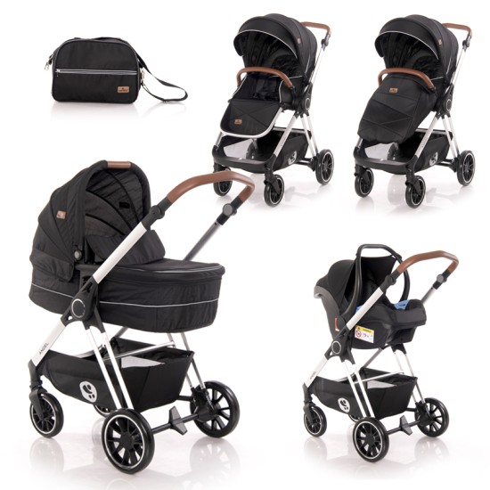 BABY STROLLER ANGEL BLACK 3 IN 1 BABY STROLLER ANGEL BLACK 3 IN 1