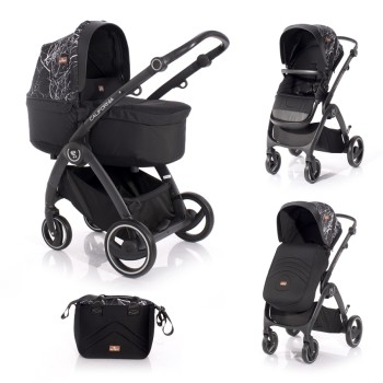 BABY STROLLER CALIFORNIA BLACK MARBLE