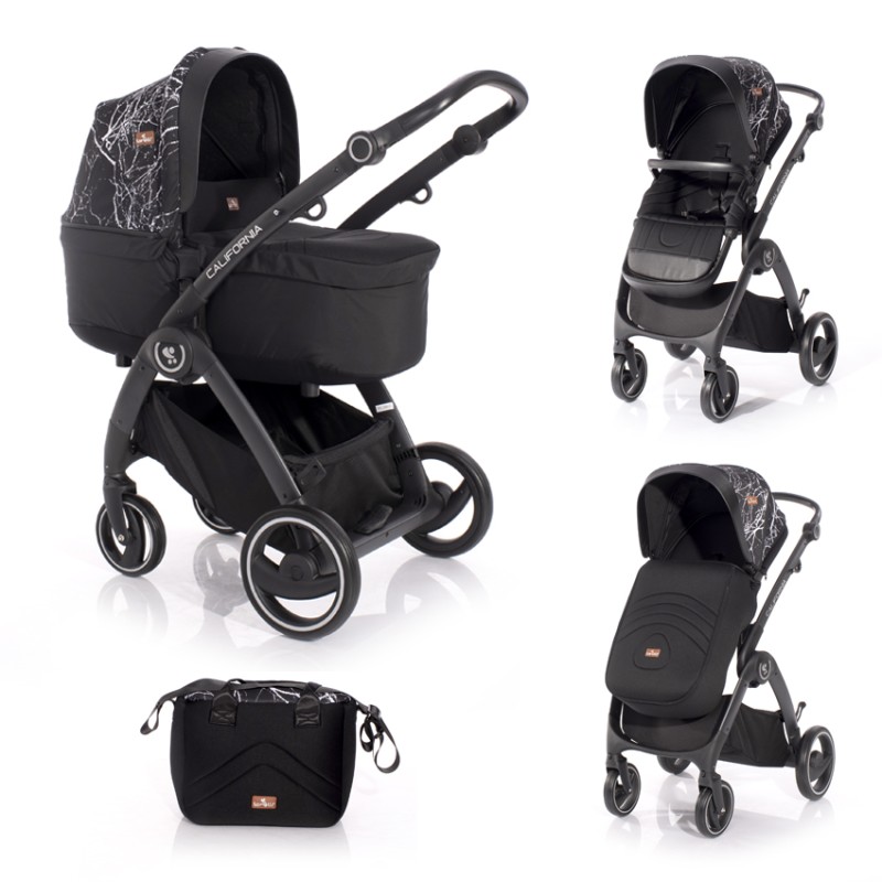 BABY STROLLER CALIFORNIA BLACK MARBLE