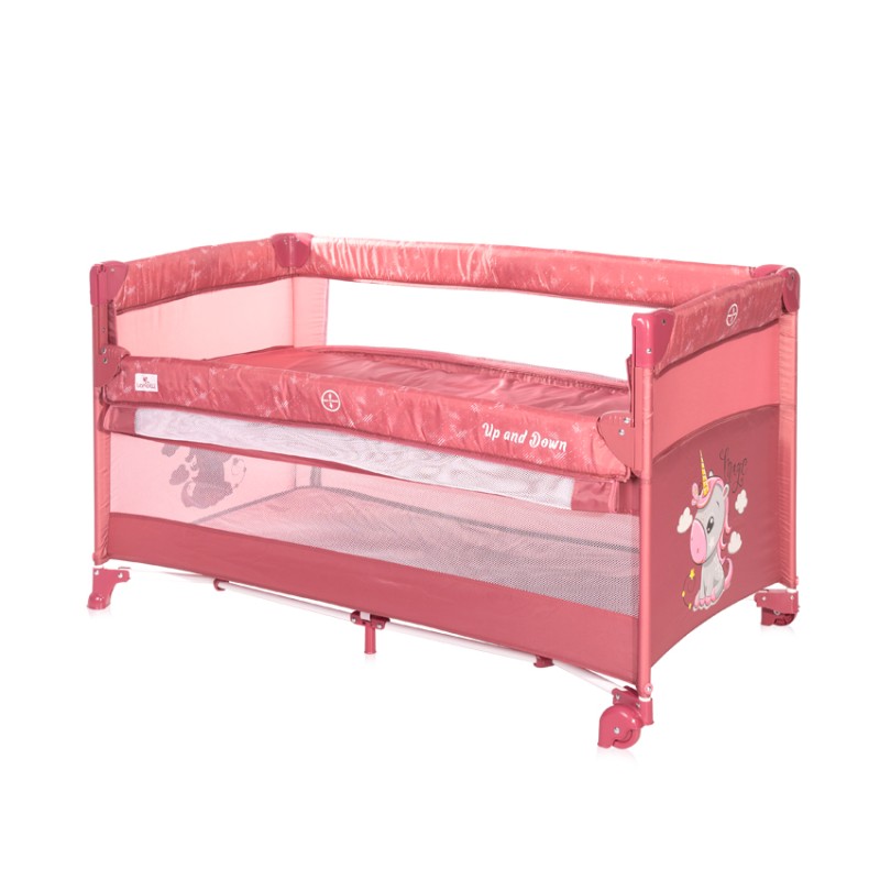 BABY COT UP AND DOWN ROSE VELVET UNICORN