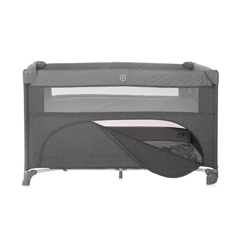 BABY COT UP AND DOWN COOL GREY BEAR
