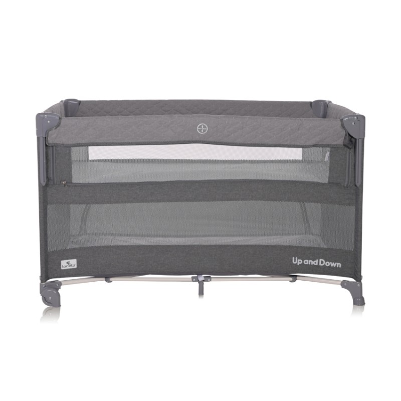 BABY COT UP AND DOWN COOL GREY BEAR