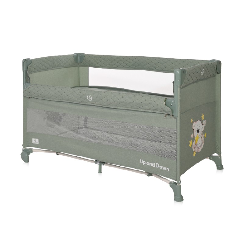 BABY COT UP AND DOWN ICEBERG GREEN TEDDY BEAR