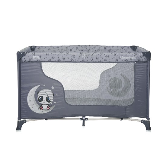 BABY COT MOONLIGHT 1 LAYER COOL GREY PANDAS BABY COT MOONLIGHT 1 LAYER COOL GREY PANDAS