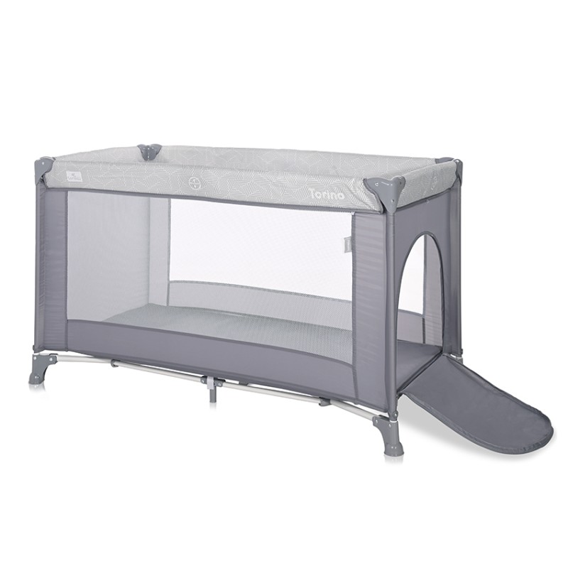 BABY COT TORINO 1 LAYER GREY STRIPED ELEMENTS