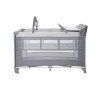 BABY COT TORINO 2LAYERS PLUS GREY STRIPED ELEMENTS