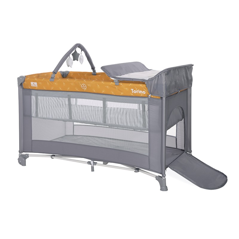 BABY COT TORINO 2 LAYERS PLUS LEMON CURRY FLORAL