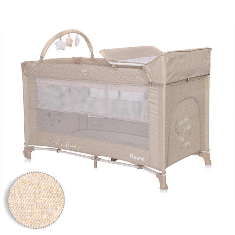 BABY COT NOEMI 2 LAYERS PLUS FOG BEIGE STAR