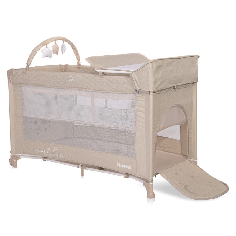 BABY COT NOEMI 2 LAYERS PLUS FOG BEIGE STAR