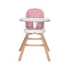 FEEDING CHAIR NAPOLI WITH ROTATION PINK BEARS