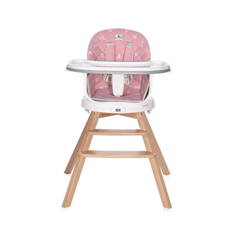 FEEDING CHAIR NAPOLI WITH ROTATION PINK BEARS