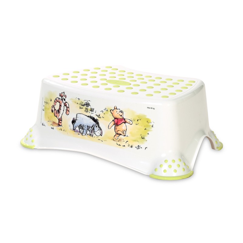 STEP STOOL BEAR AND FRIENDS WHITE