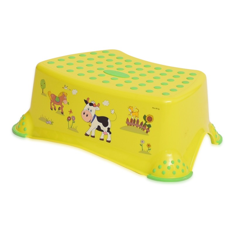 STEP STOOL FUNNY FARM/GREEN MEADOW