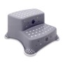DOUBLE STEP STOOL STARS GREY