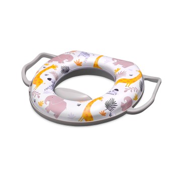 SOFT TRAINING SEAT WITH HANDLES GREY ANIMALS