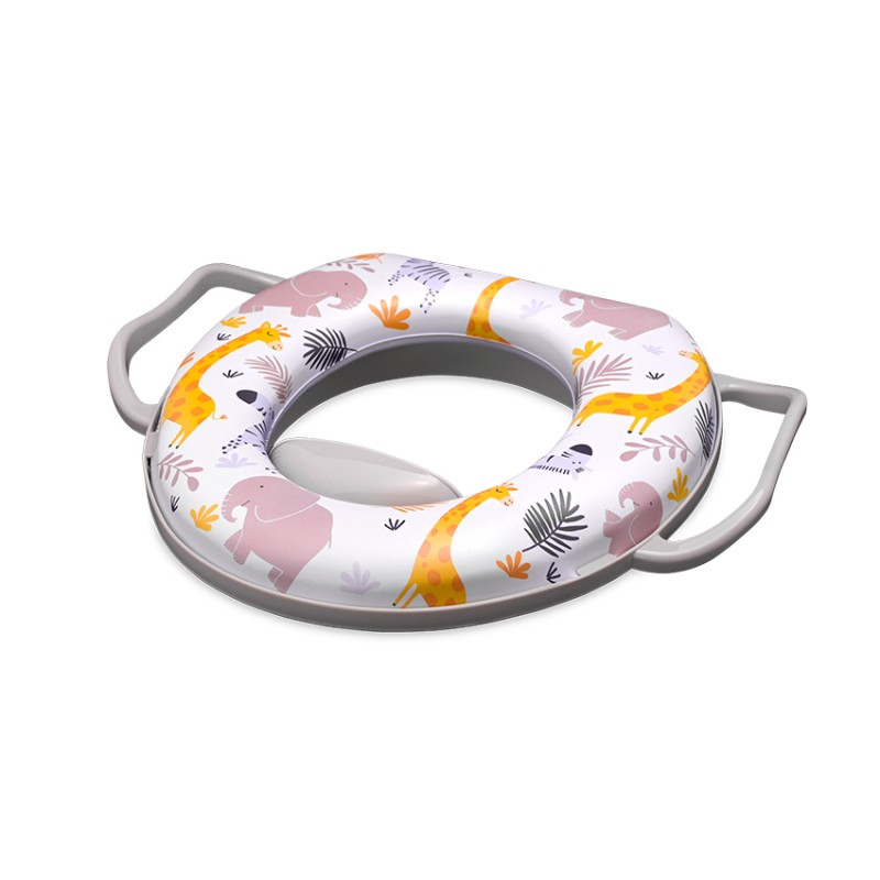 SOFT TRAINING SEAT WITH HANDLES GREY ANIMALS