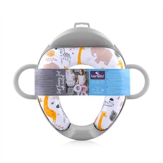 SOFT TRAINING SEAT WITH BACKREST GREY ANIMALS SOFT TRAINING SEAT WITH BACKREST GREY ANIMALS