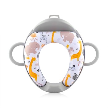 SOFT TRAINING SEAT WITH BACKREST GREY ANIMALS