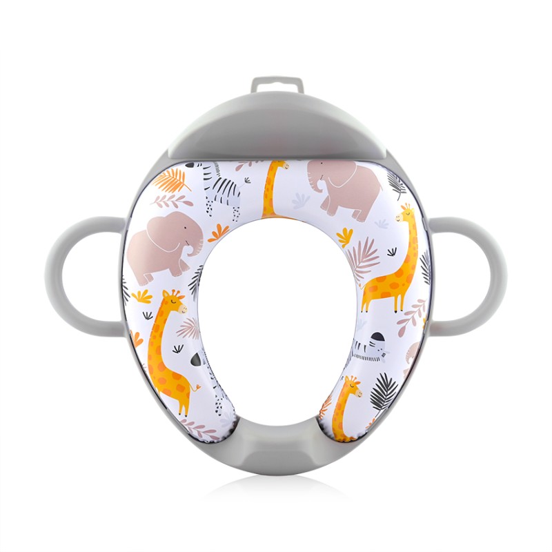 SOFT TRAINING SEAT WITH BACKREST GREY ANIMALS