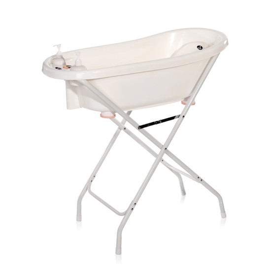 BATH TUB 88 CM WITH PLUG+THERM+BATH PAD WHITE/PINK BATH TUB 88 CM WITH PLUG+THERM+BATH PAD WHITE/PINK