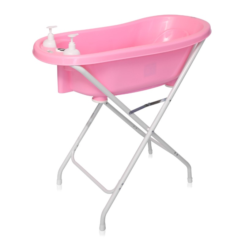 BATH TUB 88 CM WITH PLUG+THERM+BATH PAD PINK