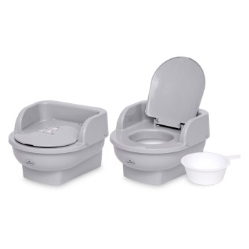 POTTY THRONE ASSEMBLED ZEBRA GREY