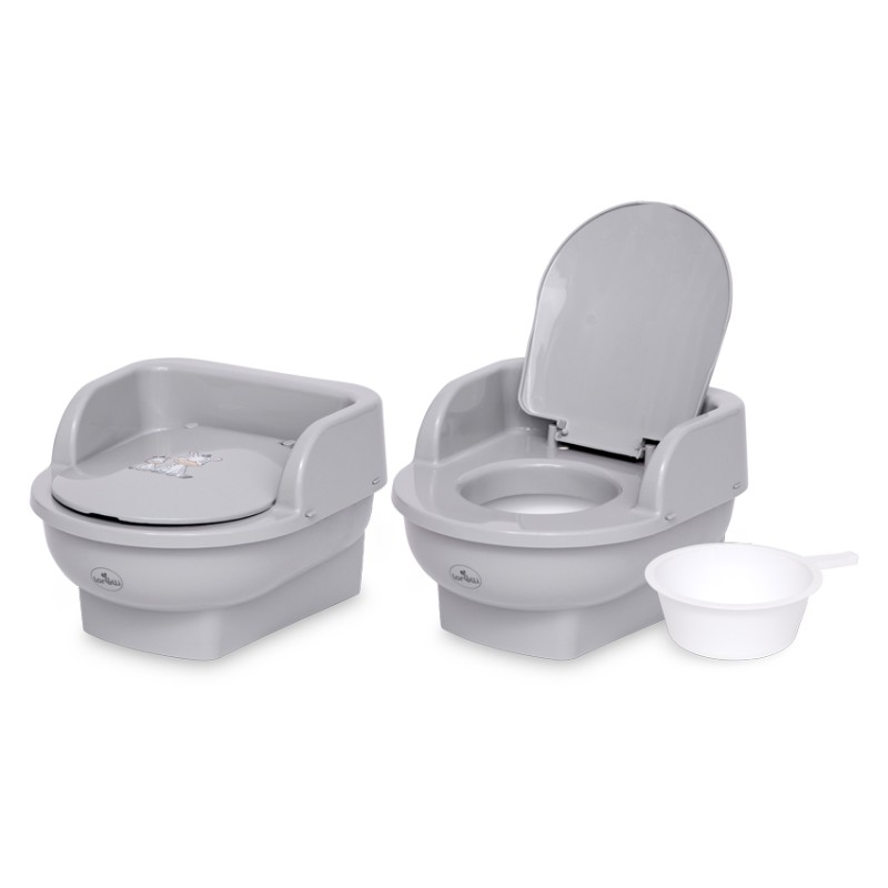 POTTY THRONE ASSEMBLED ZEBRA GREY