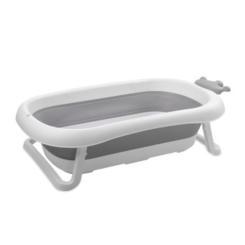 FOLDING BATHTUB 83 CM WITH PLUG ROYAL GREY