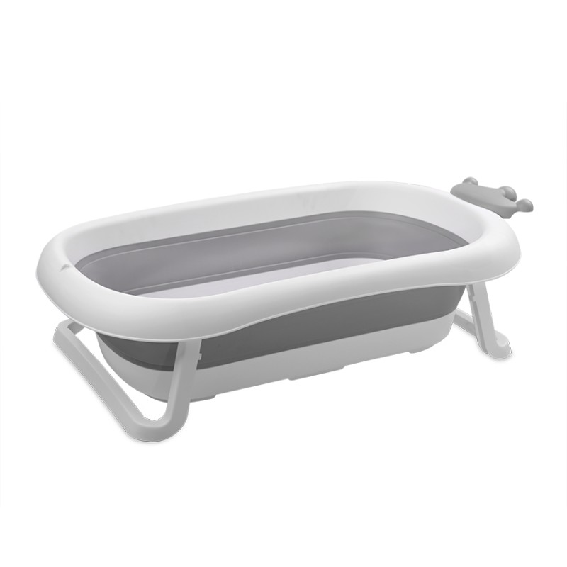 FOLDING BATHTUB 83 CM WITH PLUG ROYAL GREY