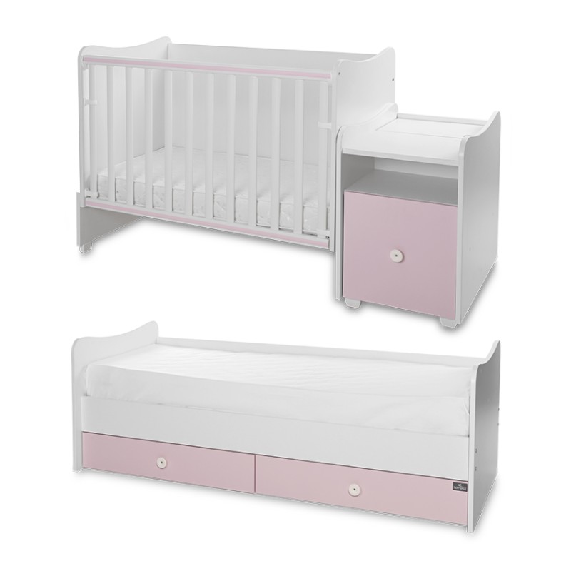 BED TREND PLUS NEW COLOUR WHITE/ORCHID PINK