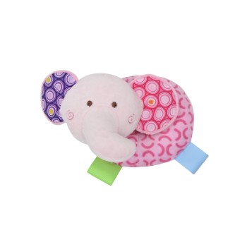 RATTLE DONUT LORELLI TOYS ELEPHANT PINK